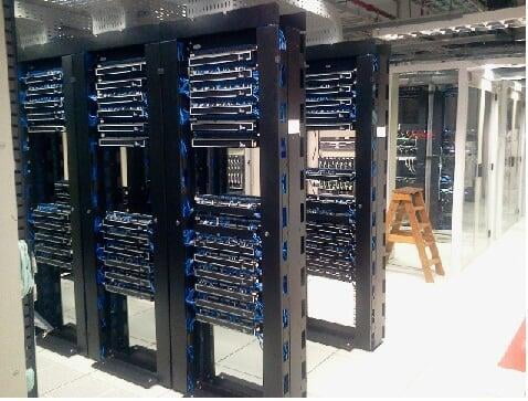 Server racking system often used for cloud storage